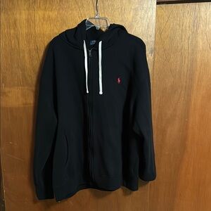Polo Ralph Lauren men’s XXL black zip up hoodie, worn once